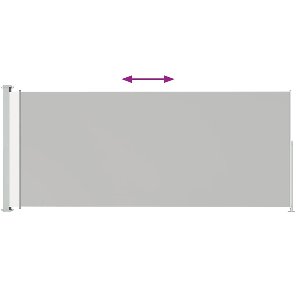 vidaXL krémszínű behúzható oldalsó terasznapellenző 220 x 500 cm