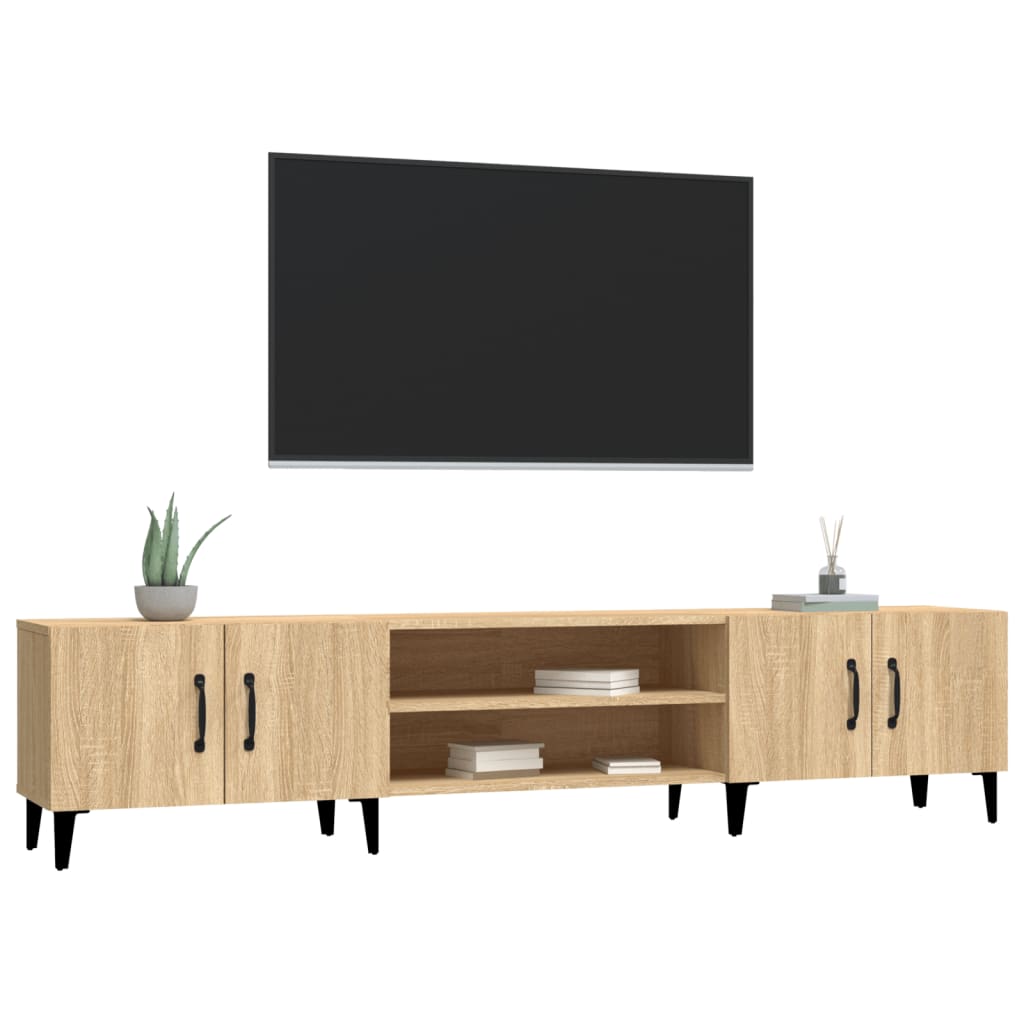 vidaXL sonoma-tölgyszínű szerelt fa TV-szekrény 180 x 31,5 x 40 cm