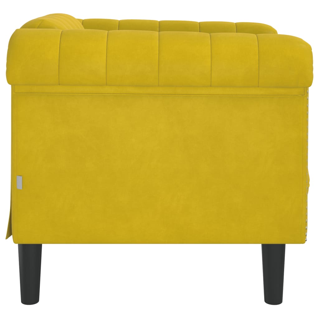 vidaXL sárga bársony kanapéfotel