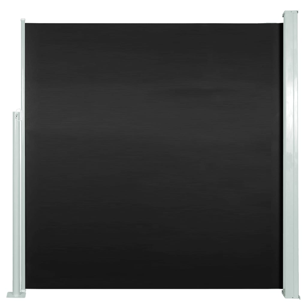 vidaXL fekete behúzható oldalsó napellenző 140 x 300 cm