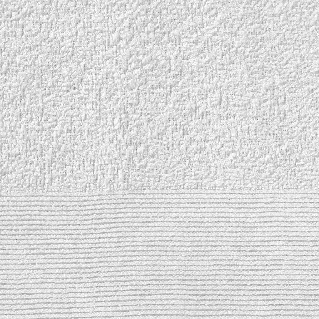 vidaXL 5 db fehér pamut zuhanyzó törölköző 450 g/m² 70 x 140 cm