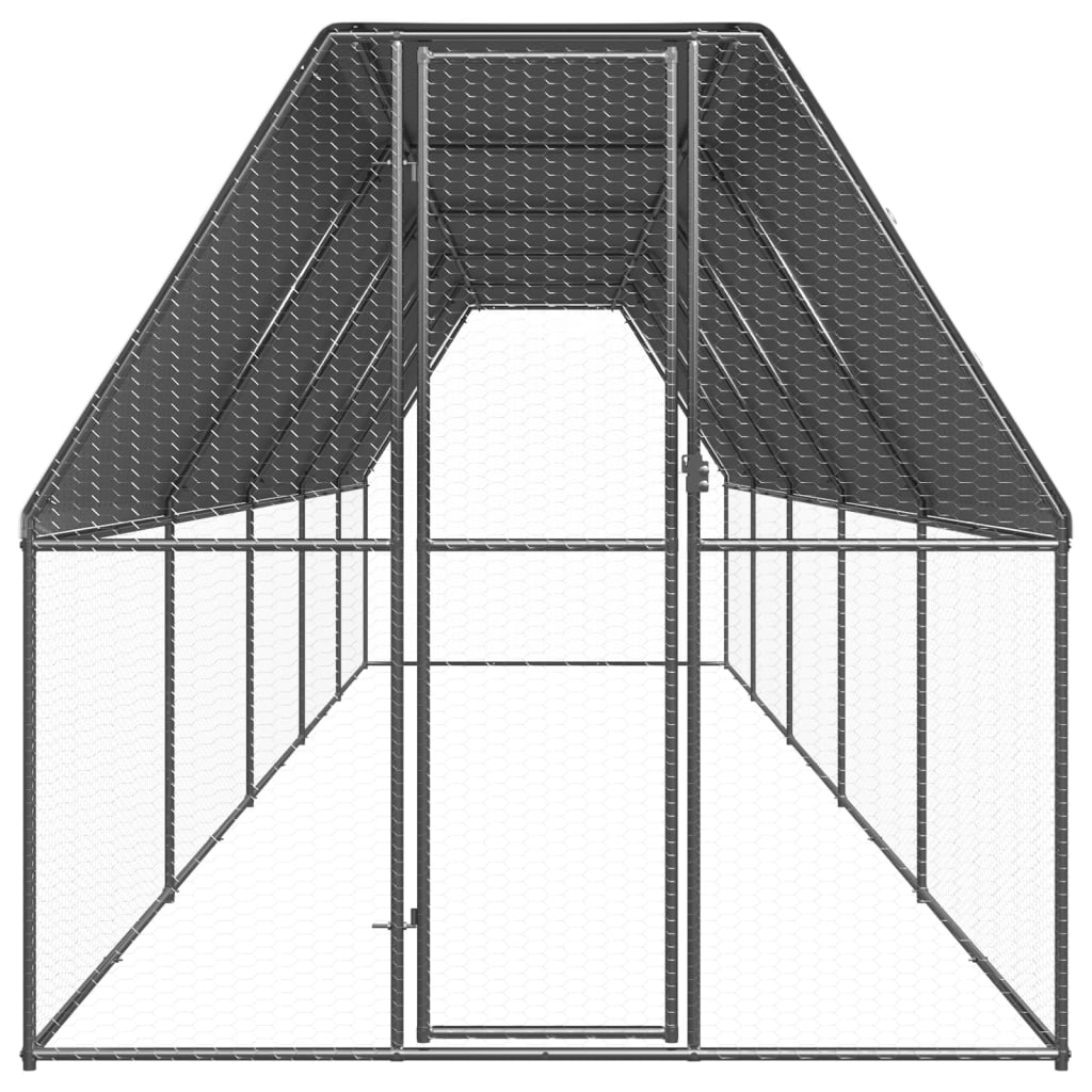 vidaXL kültéri horganyzott acél tyúkól 2x10x2 m
