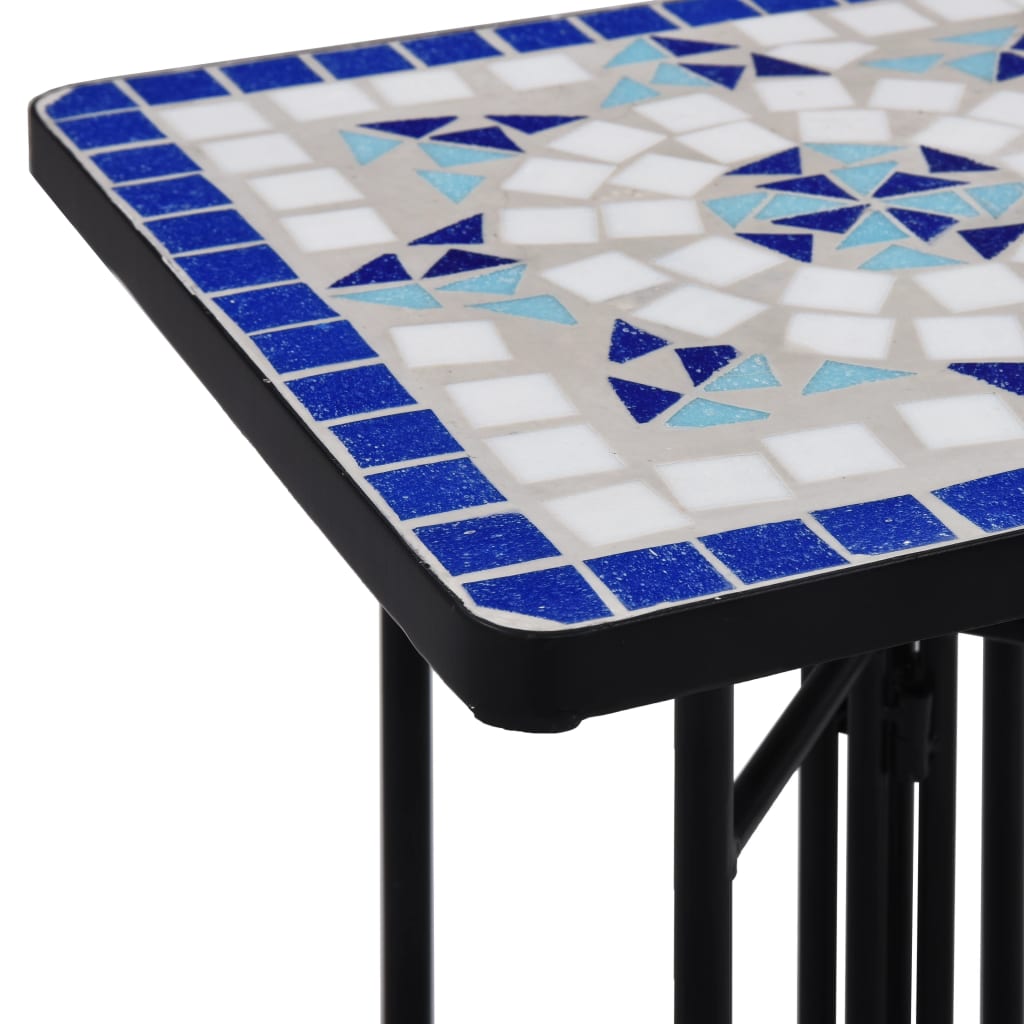 vidaXL kék és fehér kerámia mozaik kisasztal