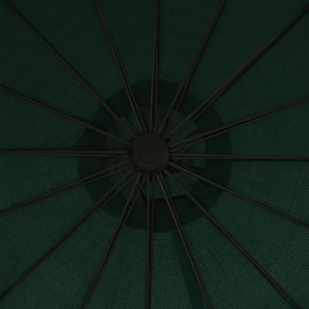 vidaXL zöld függő napernyő alumínium rúddal 3 m