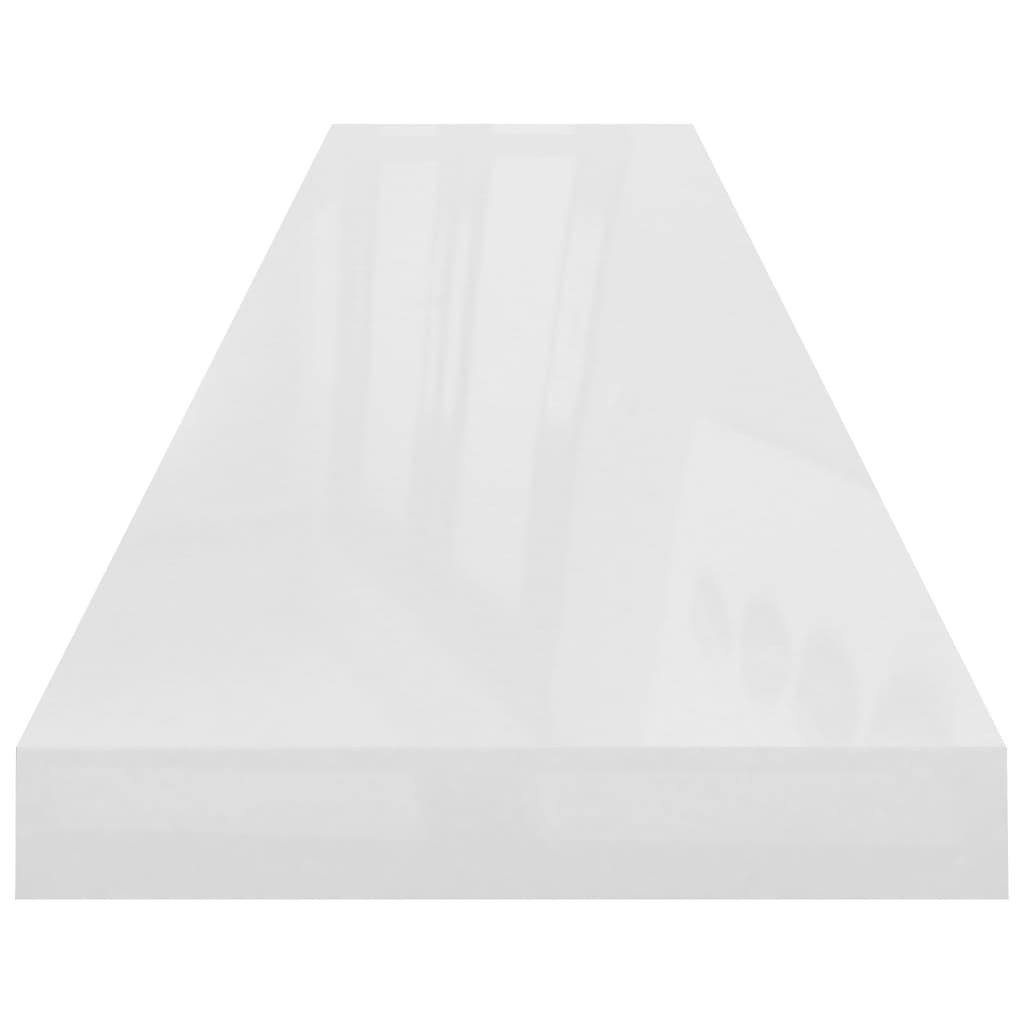 vidaXL magasfényű fehér MDF fali polc 120 x 23,5 x 3,8 cm