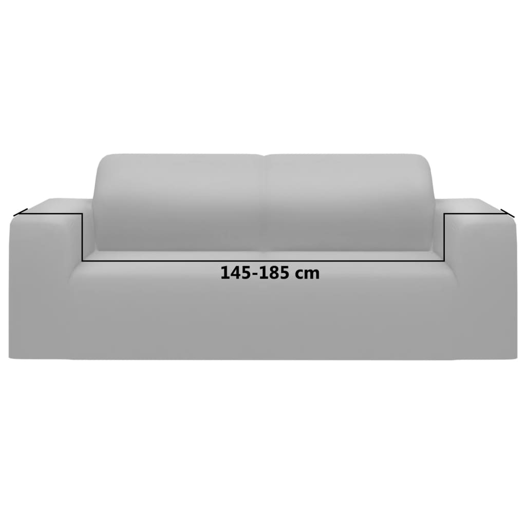 vidaXL 2-személyes szürke sztreccs poliészterdzsörzé kanapé-védőhuzat