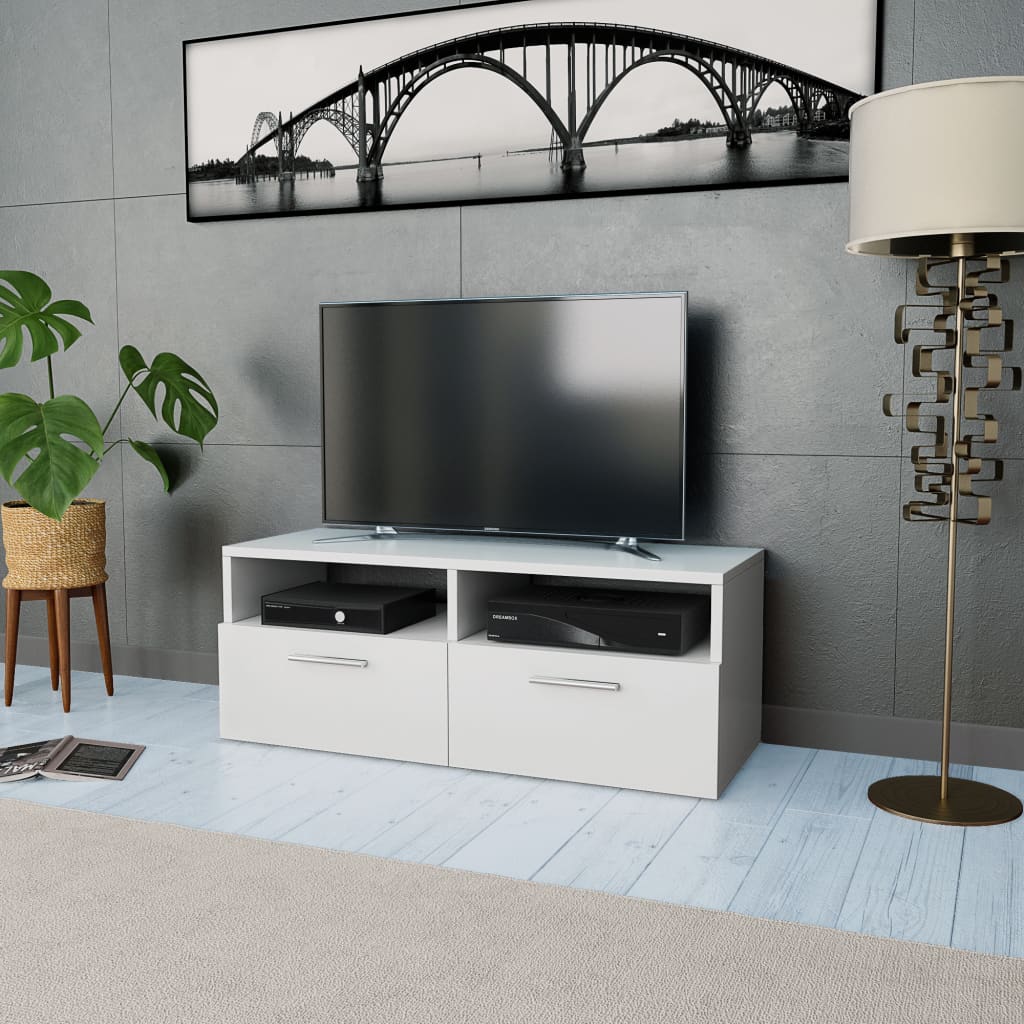 vidaXL fehér faforgácslap TV szekrény 95 x 35 x 36 cm