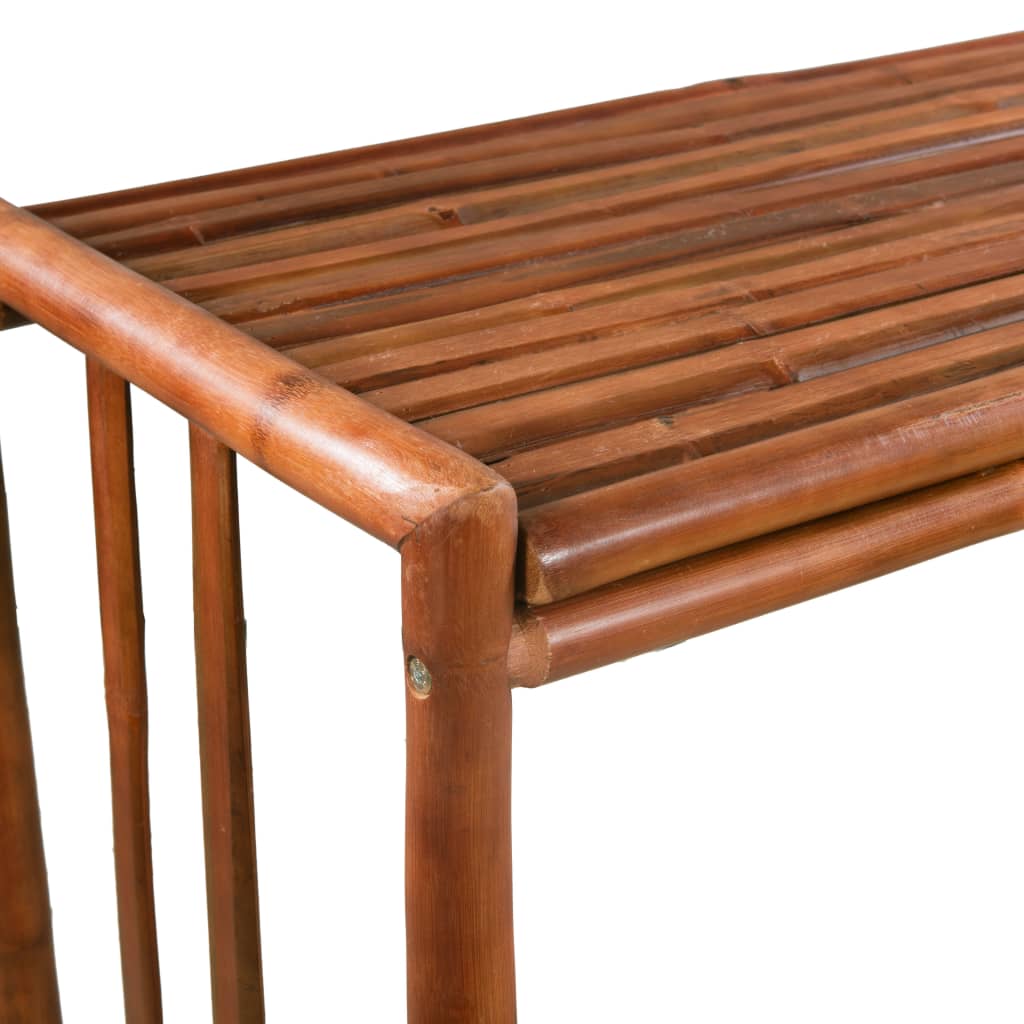 vidaXL barna bambusz bárasztal 100 x 45 x 100 cm