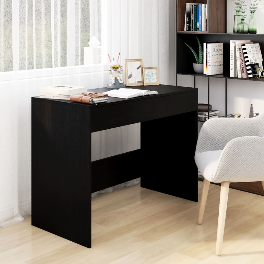 vidaXL fekete forgácslap íróasztal 101 x 50 x 76,5 cm