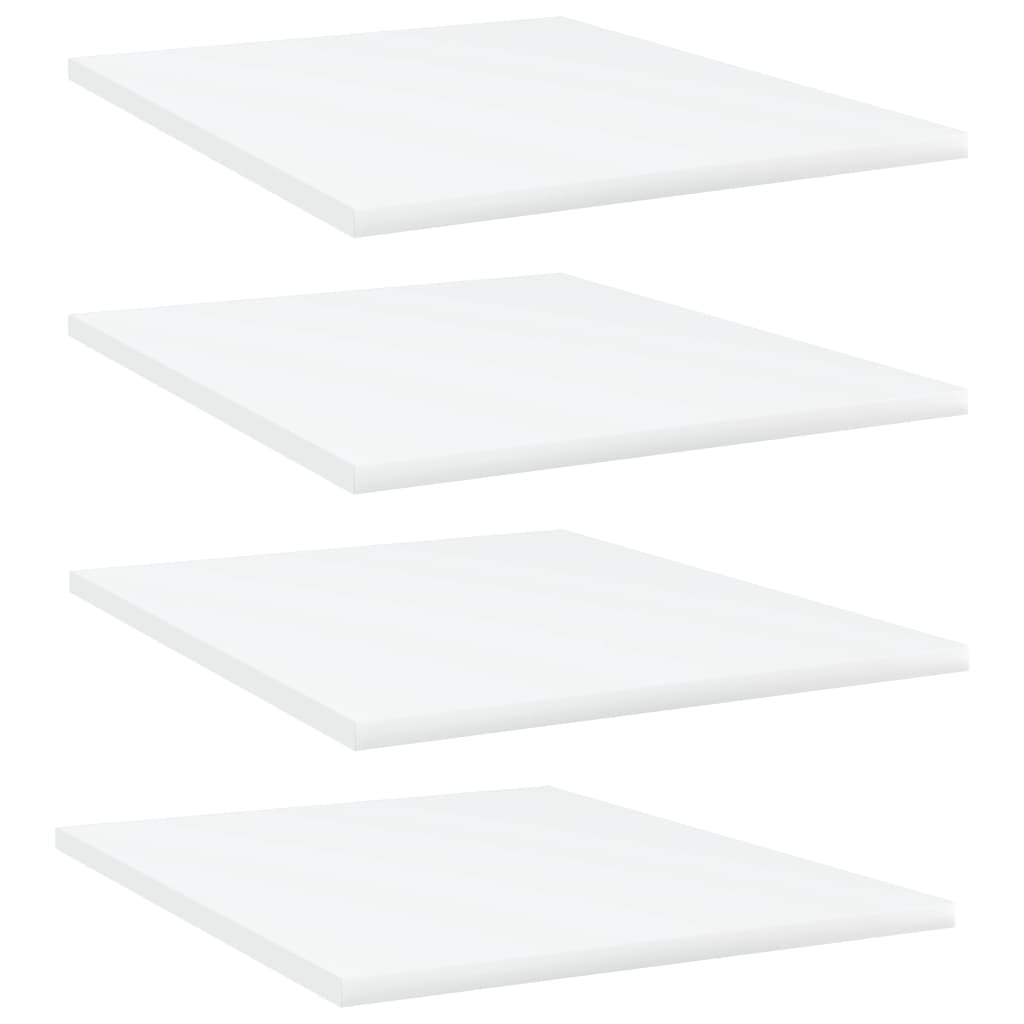 vidaXL 4 db fehér forgácslap könyvespolc 40 x 50 x 1,5 cm
