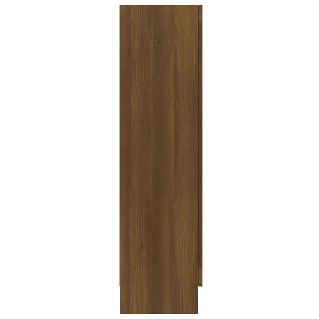 vidaXL barna tölgyszínű szerelt fa vitrinszekrény 82,5x30,5x115 cm