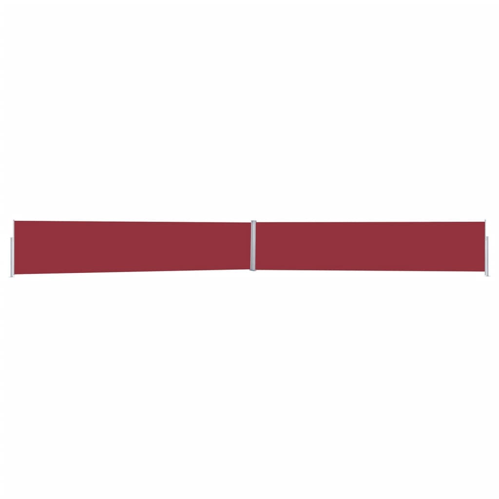vidaXL piros kihúzható oldalsó terasz-napellenző 170 x 1200 cm