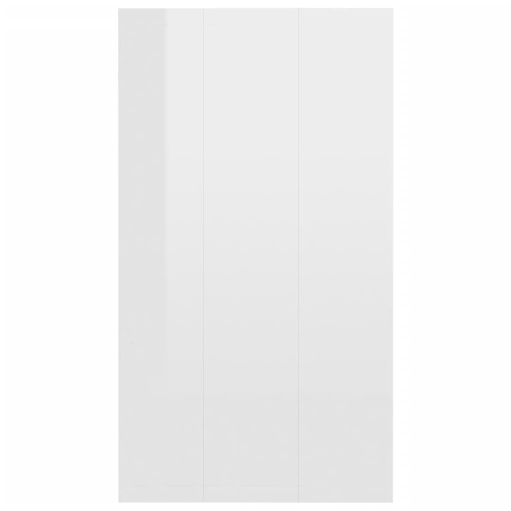 vidaXL magasfényű fehér szerelt fa könyv-/tálalószekrény 66x30x98 cm