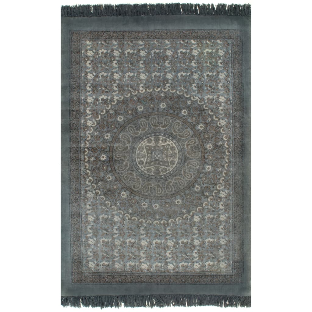 vidaXL szürke mintás kilim pamutszőnyeg 160 x 230 cm