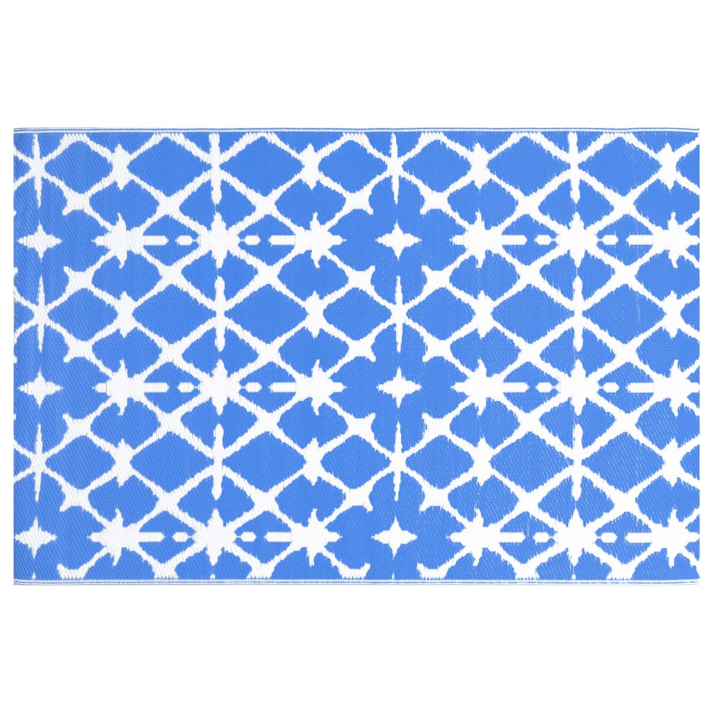 vidaXL kék-fehér PP kültéri szőnyeg 190 x 290 cm