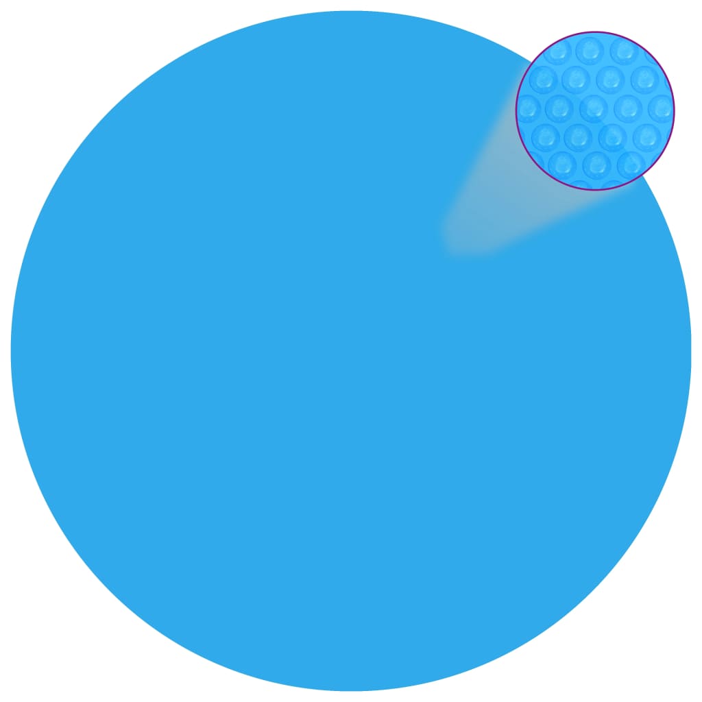 vidaXL kék napelemes kerek lebegő PE medencefólia 381 cm