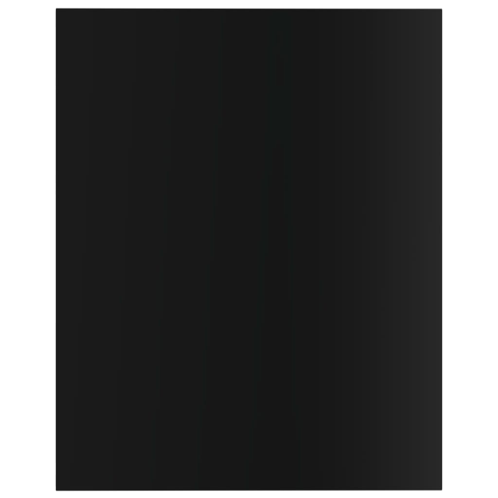 vidaXL 8 db magasfényű fekete forgácslap könyvespolc 40 x 50 x 1,5 cm