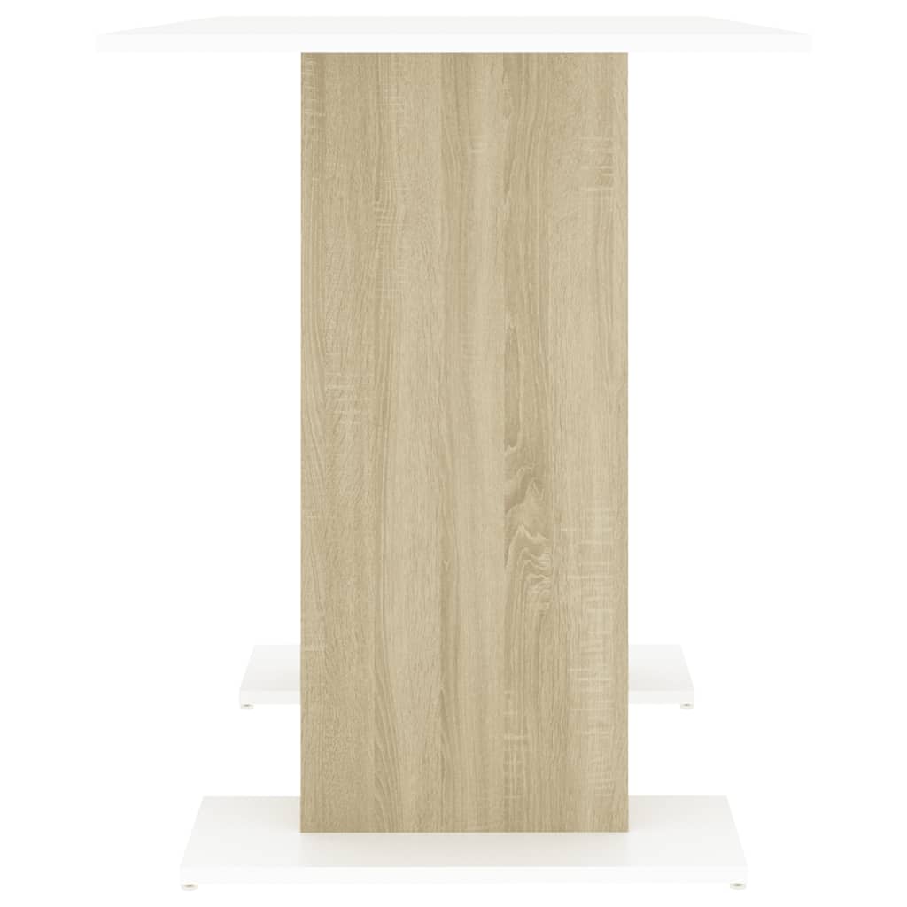 vidaXL fehér-Sonoma színű forgácslap étkezőasztal 110 x 60 x 75 cm