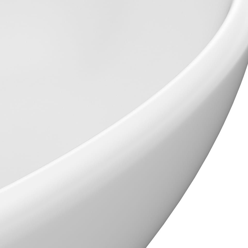 vidaXL ovális matt fehér kerámia luxus mosdókagyló 40 x 33 cm