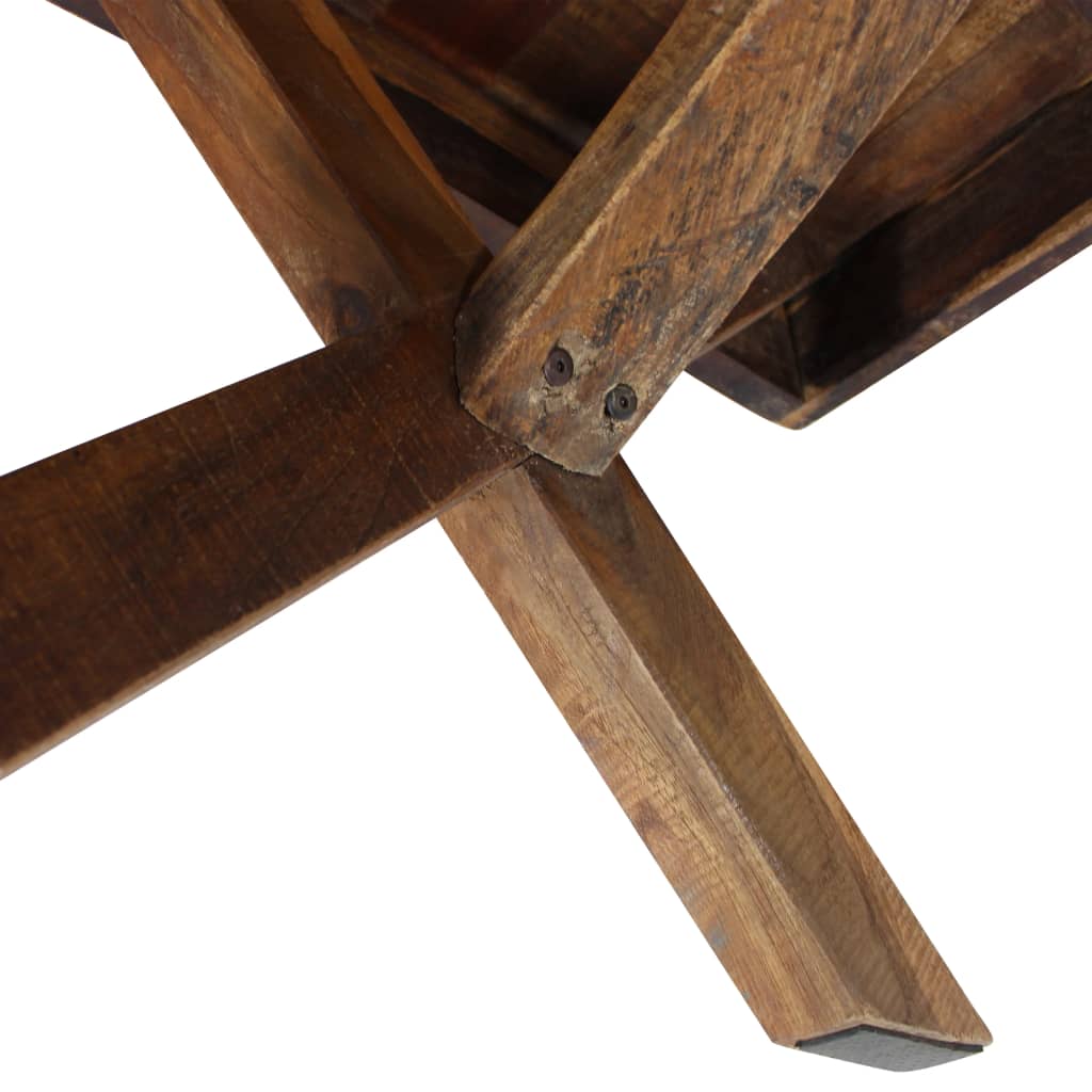 vidaXL tömör újrahasznosított fa dohányzóasztal 110 x 60 x 45 cm