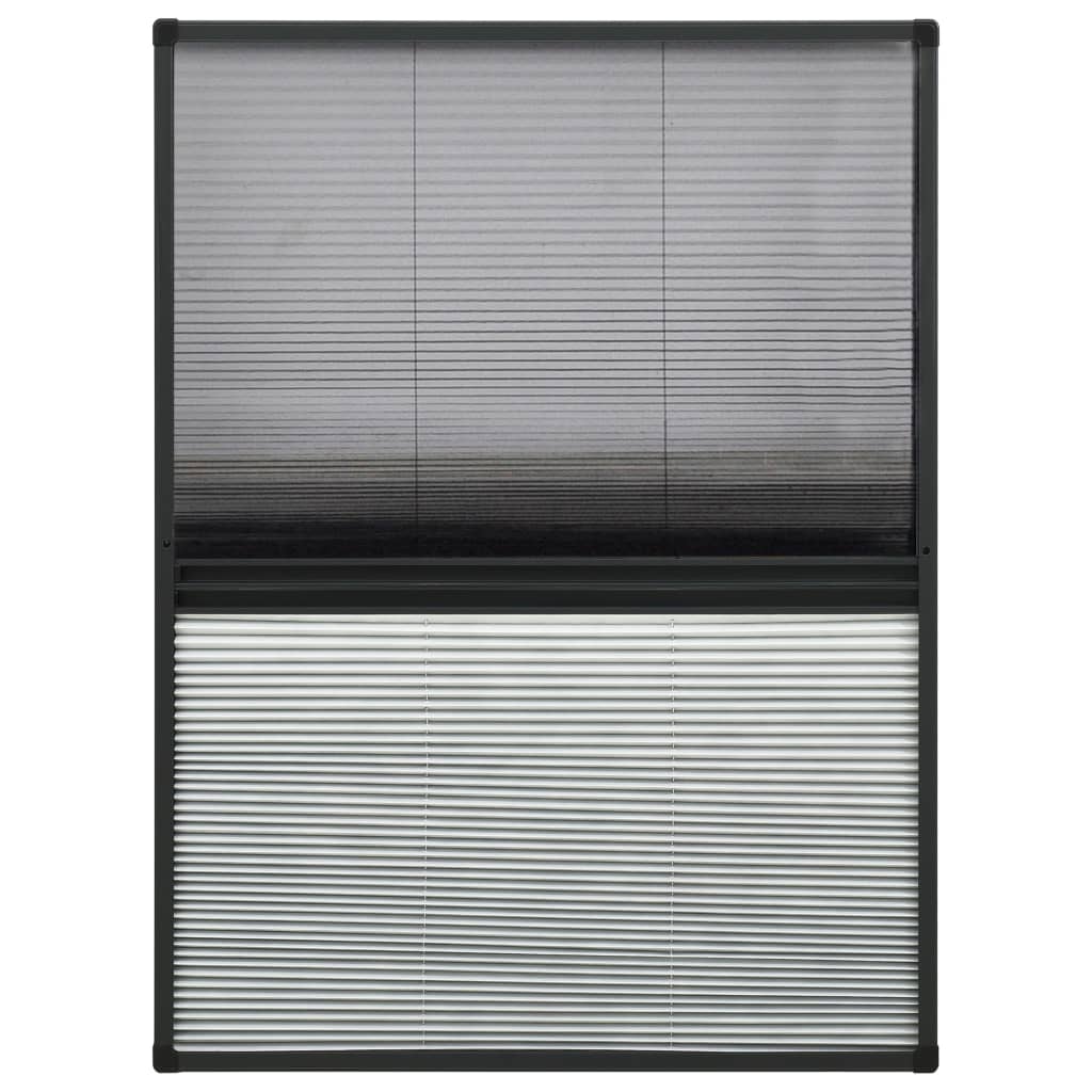 vidaXL alumínium pliszé ablakszúnyogháló árnyékolóval 80 x 120 cm
