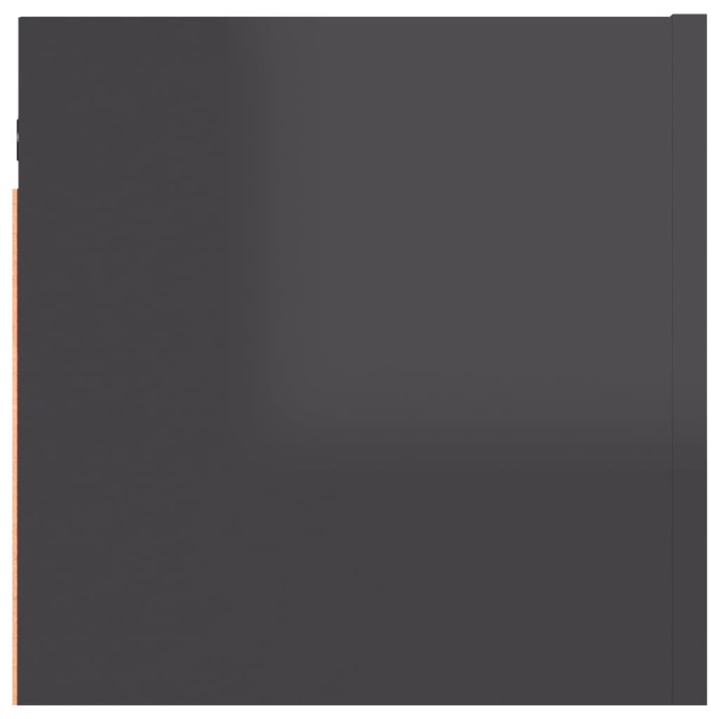 vidaXL 2 db magasfényű szürke forgácslap éjjeliszekrény 30,5 x 30 x 30 cm