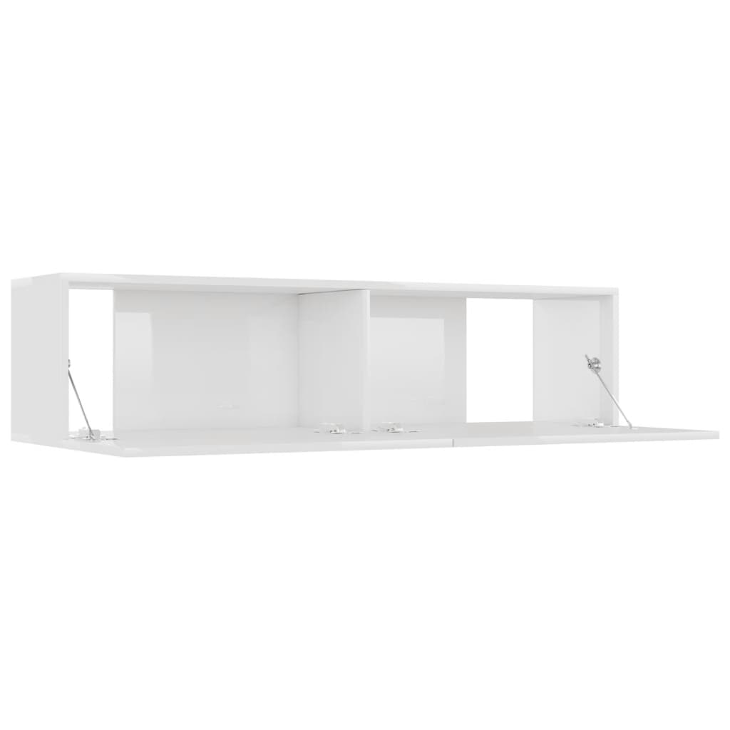 vidaXL magasfényű fehér forgácslap TV-szekrény 120 x 30 x 30 cm