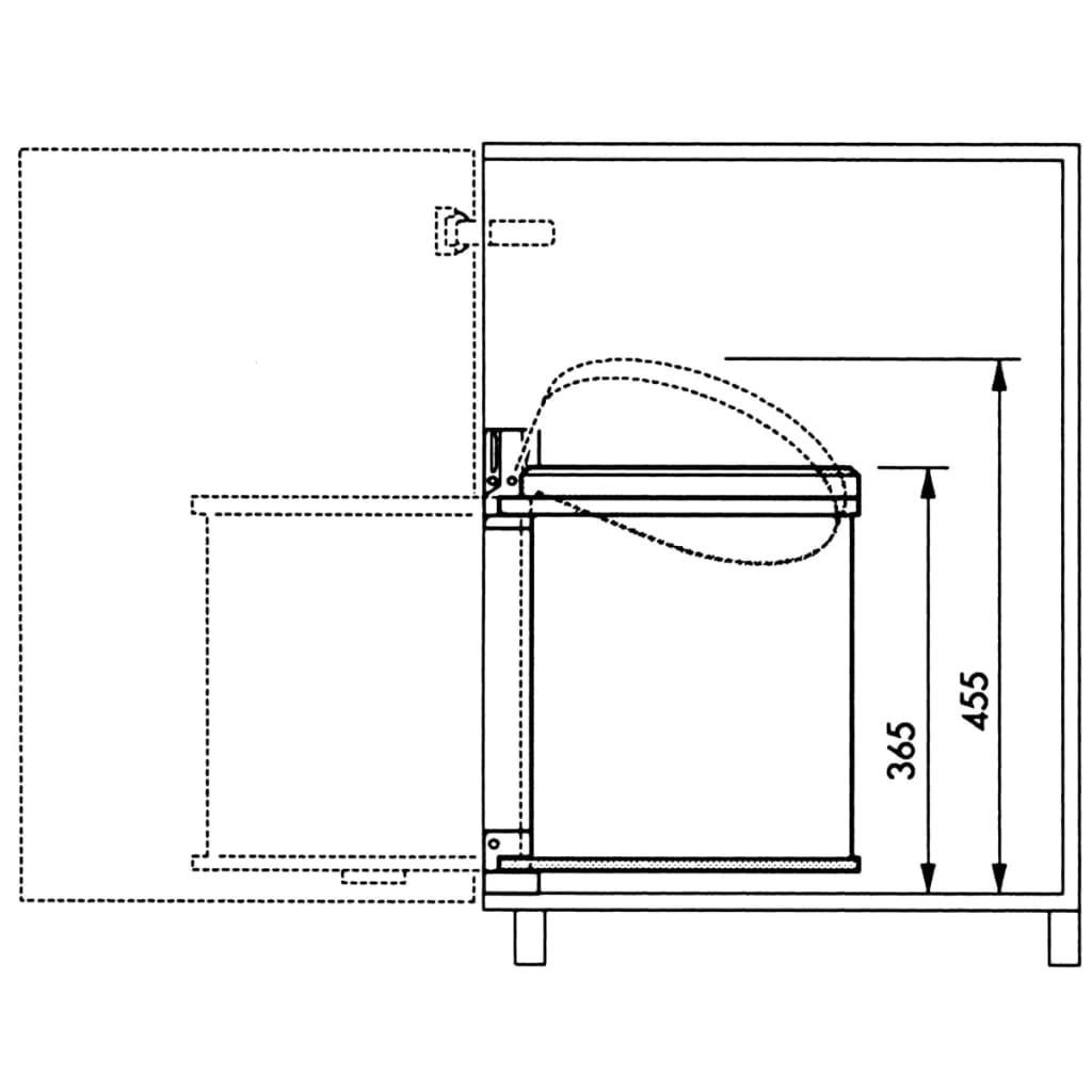 Hailo Compact-Box M-es méretű fehér szekrény kuka 15 L