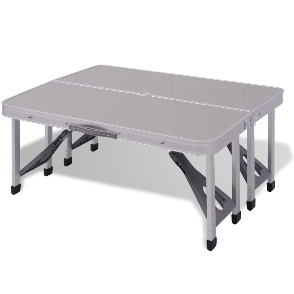 vidaXL Alumínium piknik asztal