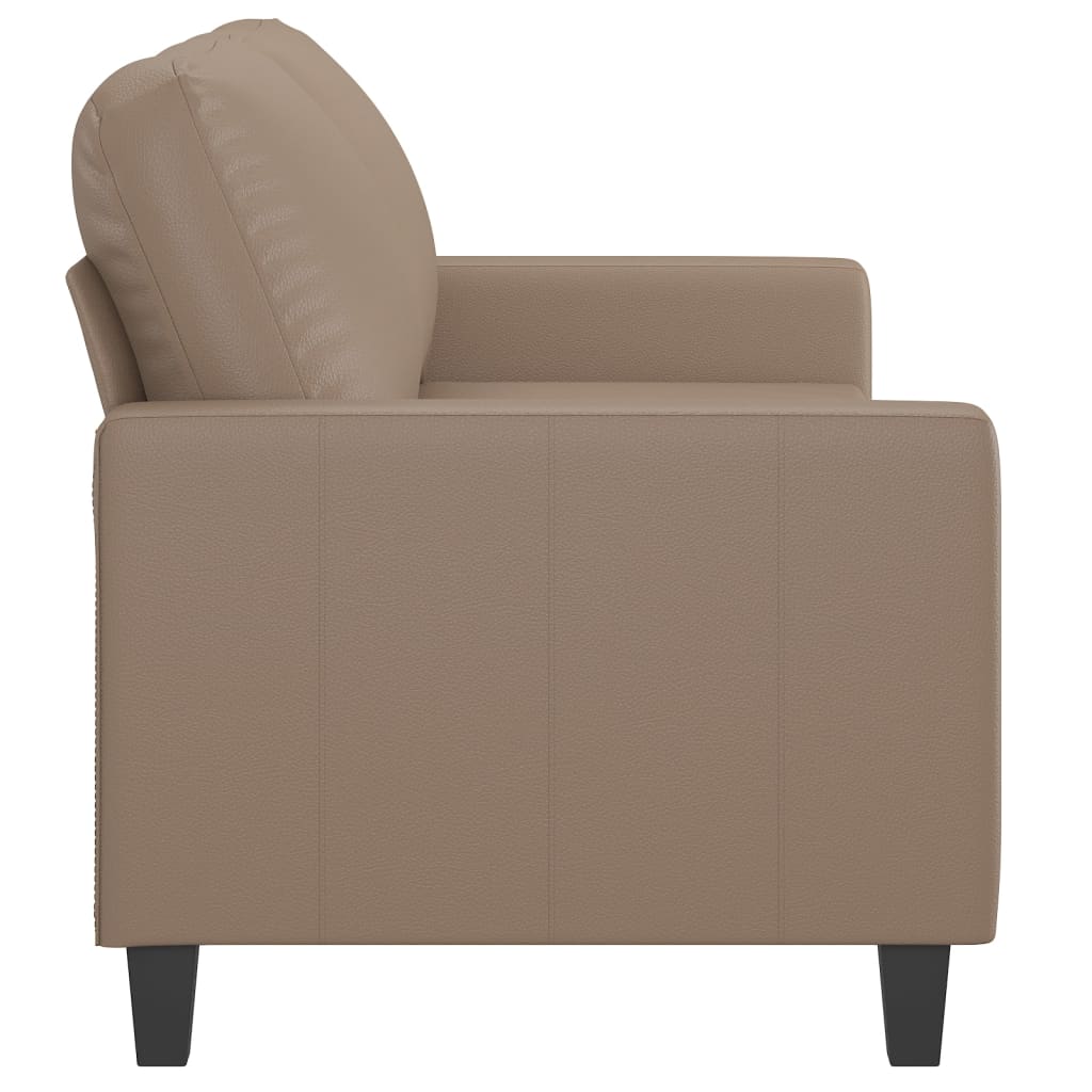 vidaXL 2 személyes cappuccino színű műbőr kanapé 140 cm