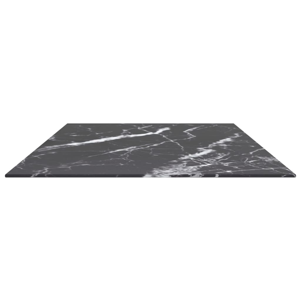 vidaXL fekete edzett üveg asztallap márványdizájnnal 120 x 62 cm 8 mm