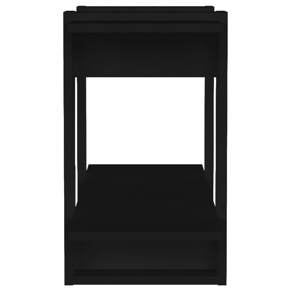 vidaXL fekete könyvszekrény/térelválasztó 80 x 30 x 51 cm