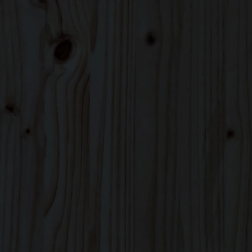 vidaXL fekete tömör fenyőfa kerti lábzsámoly párnával 120x80 cm