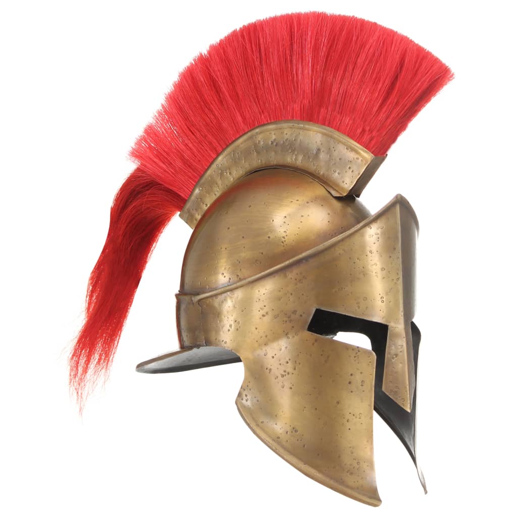 vidaXL sárgaréz színű antik görög harcos acélsisak LARP másolat