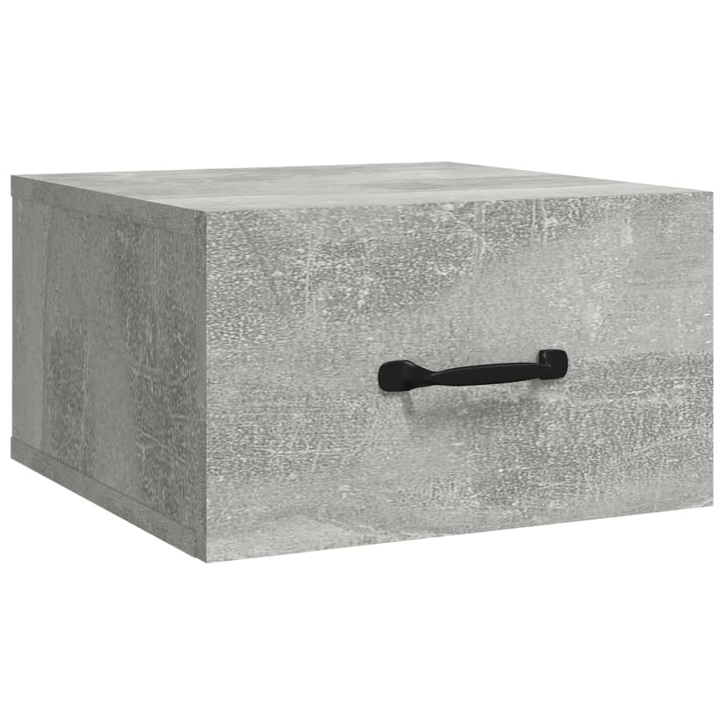vidaXL betonszürke falra szerelhető éjjeliszekrény 35x35x20 cm