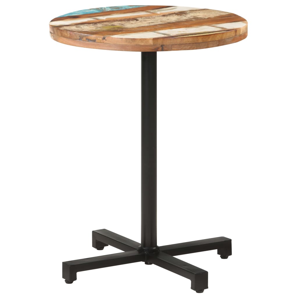 vidaXL kerek tömör újrahasznosított fa bisztróasztal Ø60 x 75 cm