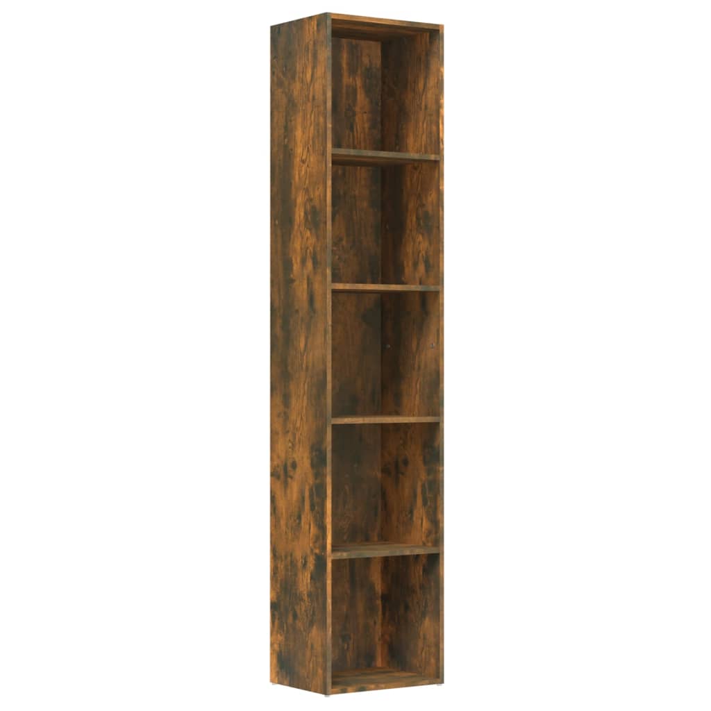 vidaXL füstös tölgy színű szerelt fa könyvszekrény 40 x 30 x 189 cm