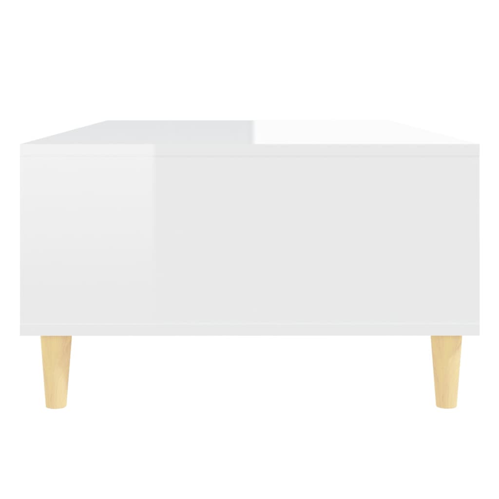 vidaXL magasfényű fehér forgácslap dohányzóasztal 103,5 x 60 x 35 cm