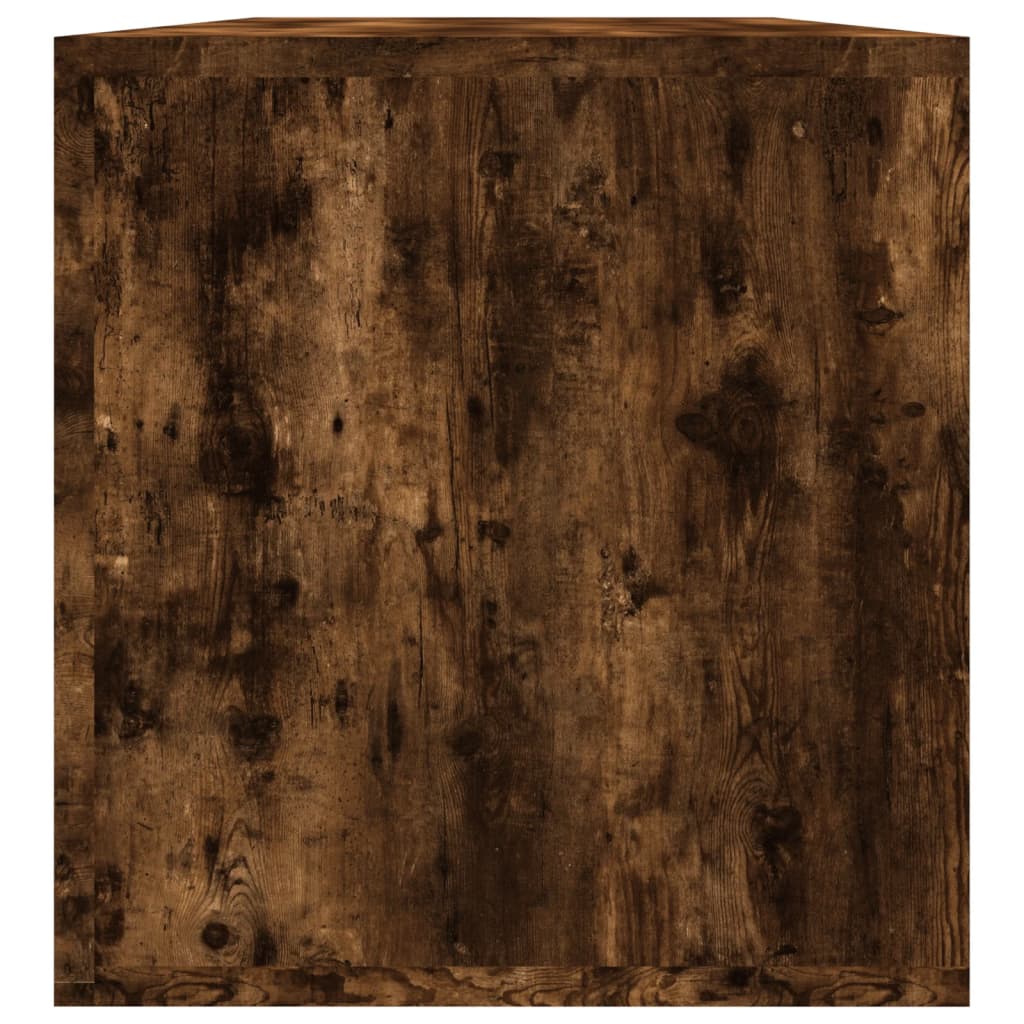vidaXL füstös tölgy színű szerelt fa lemeztároló doboz 71 x 34 x 36 cm