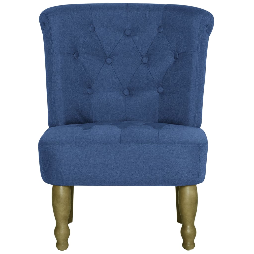 vidaXL 2 db kék szövetkárpitozású francia szék