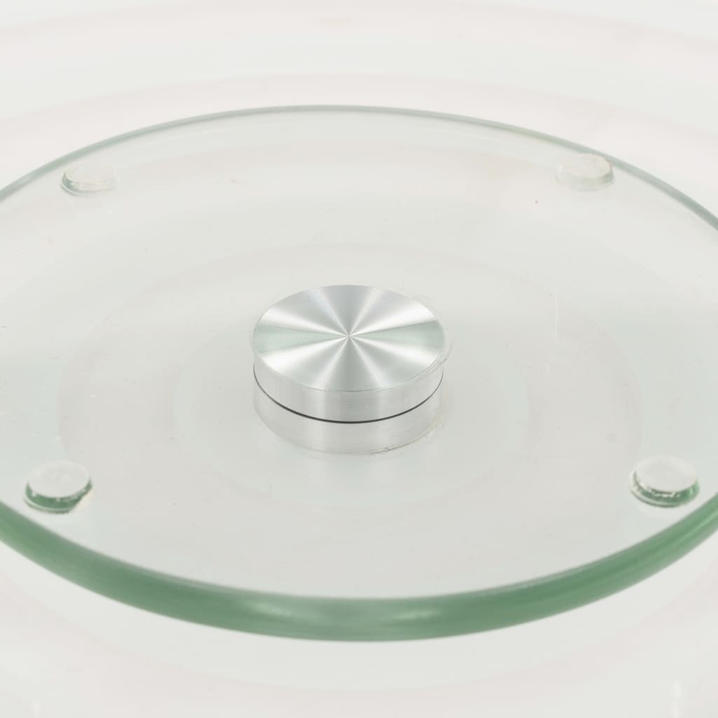 vidaXL 2 db átlátszó edzett üveg forgó tálalótálca 30 cm