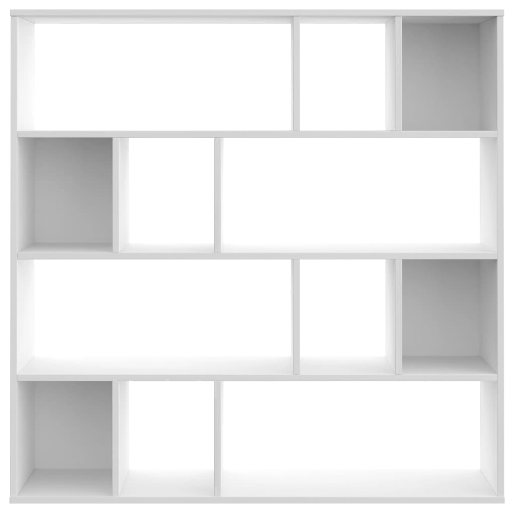 vidaXL fehér forgácslap térelválasztó/könyvszekrény 110 x 24 x 110 cm