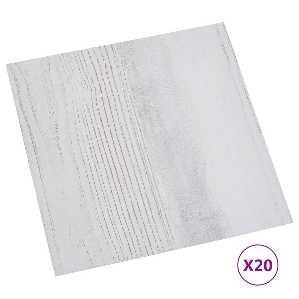 vidaXL 20 db világosszürke öntapadó PVC padlólap 1,86 m²