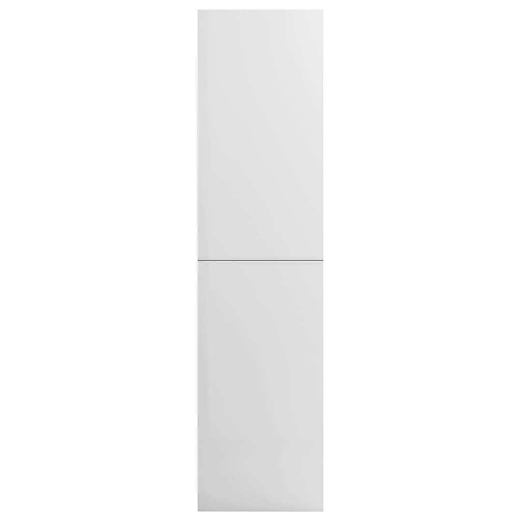 vidaXL magasfényű fehér szerelt fa ruhásszekrény 100 x 50 x 200 cm