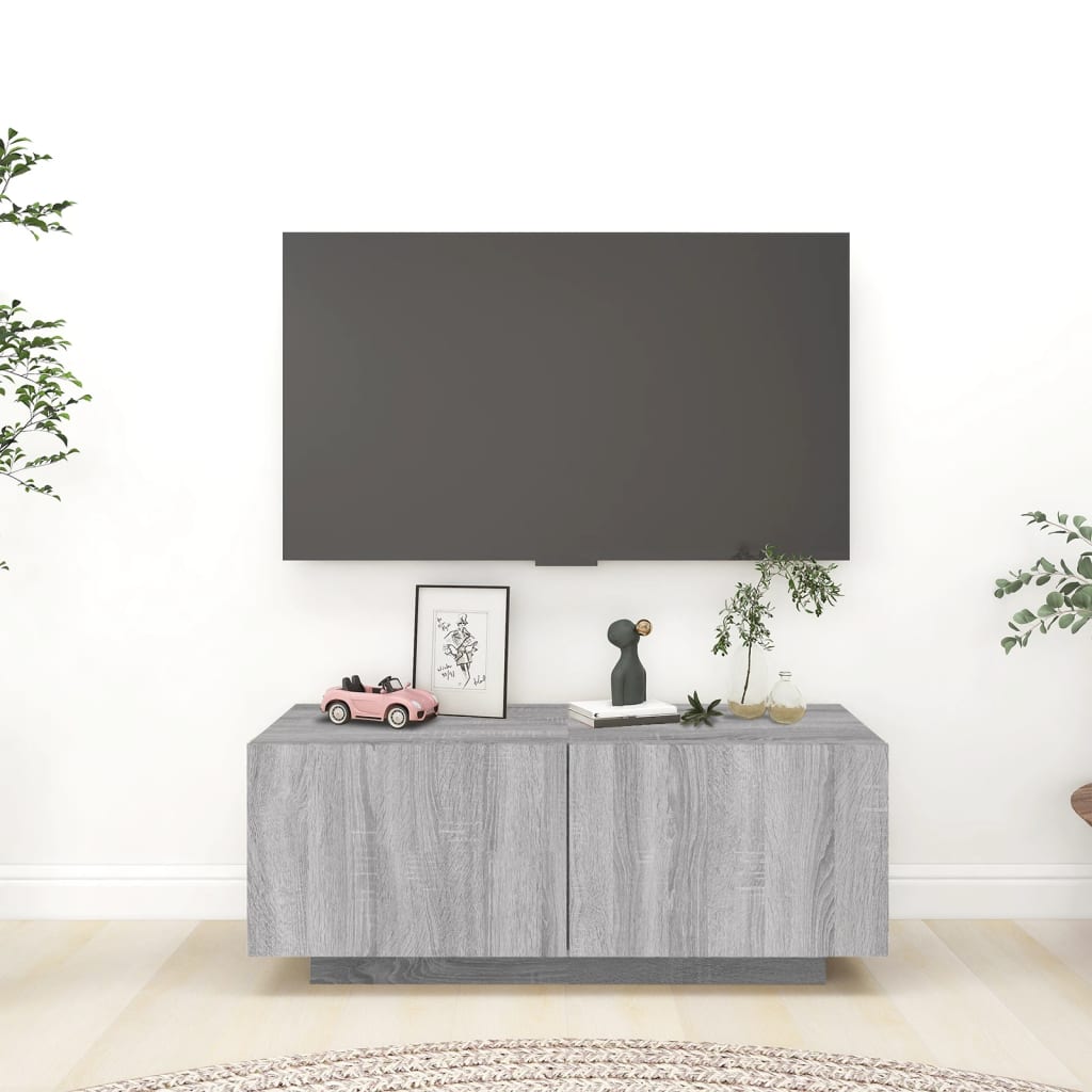vidaXL szürke sonoma színű szerelt fa TV-szekrény 100 x 35 x 40 cm