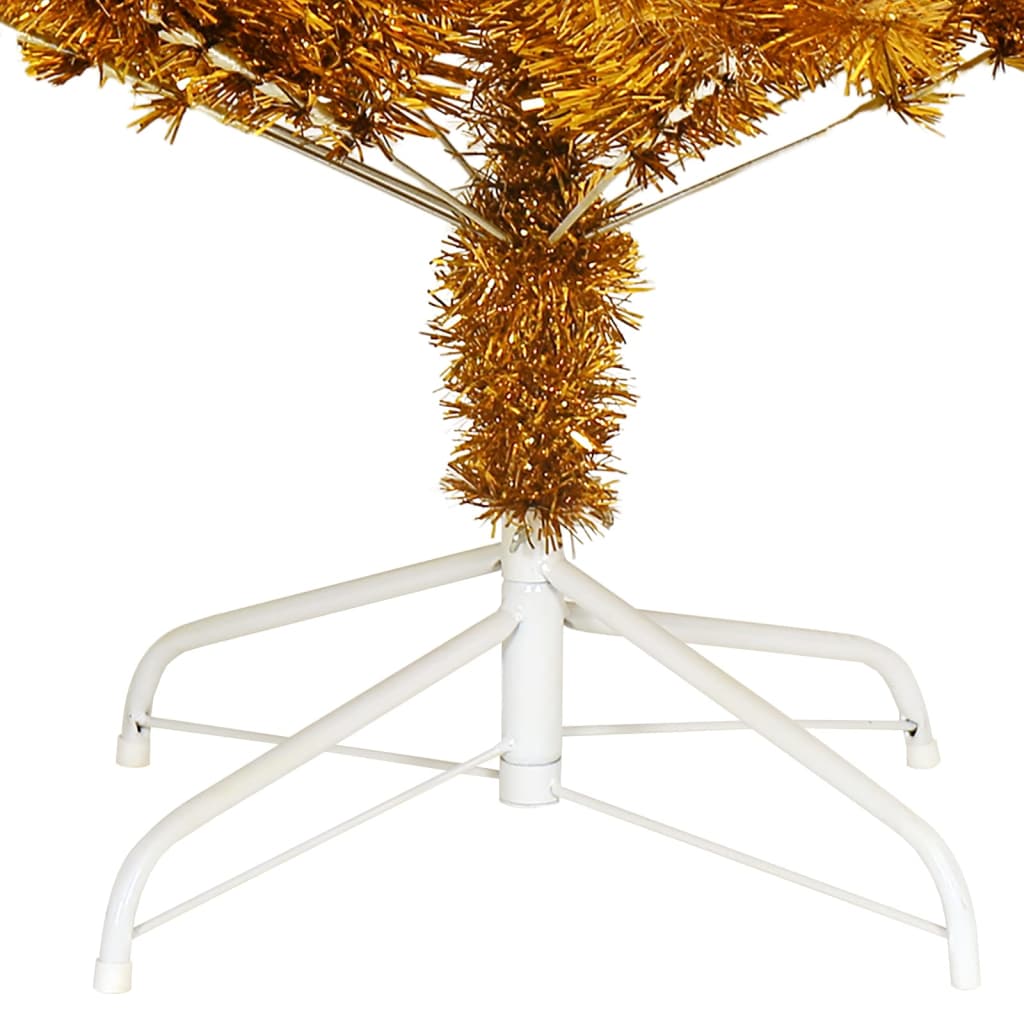 vidaXL aranyszínű PET műkarácsonyfa állvánnyal 240 cm