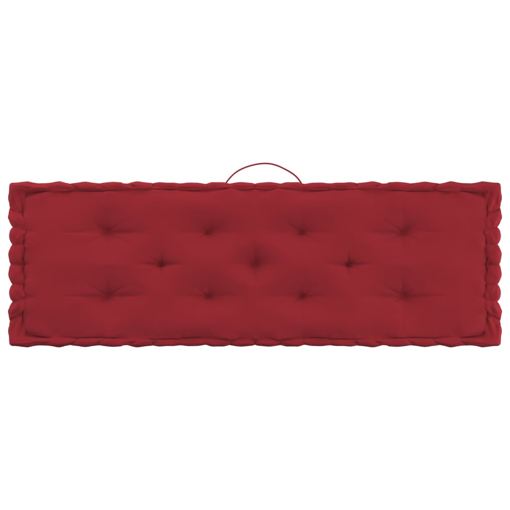 vidaXL 3 db burgundi vörös pamut raklapbútor-padlópárna