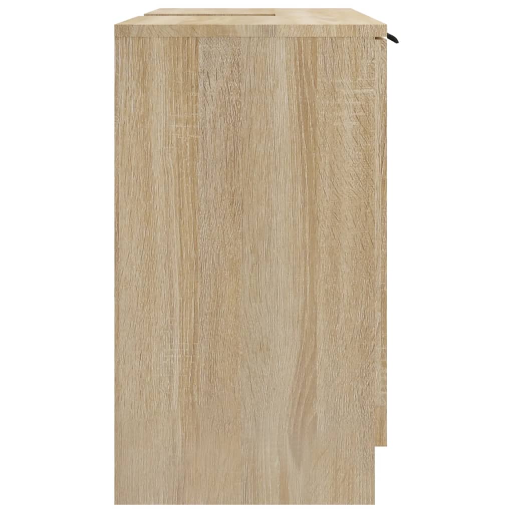 vidaXL sonoma-tölgyszínű szerelt fa fürdőszobaszekrény 64,5x33,5x59 cm