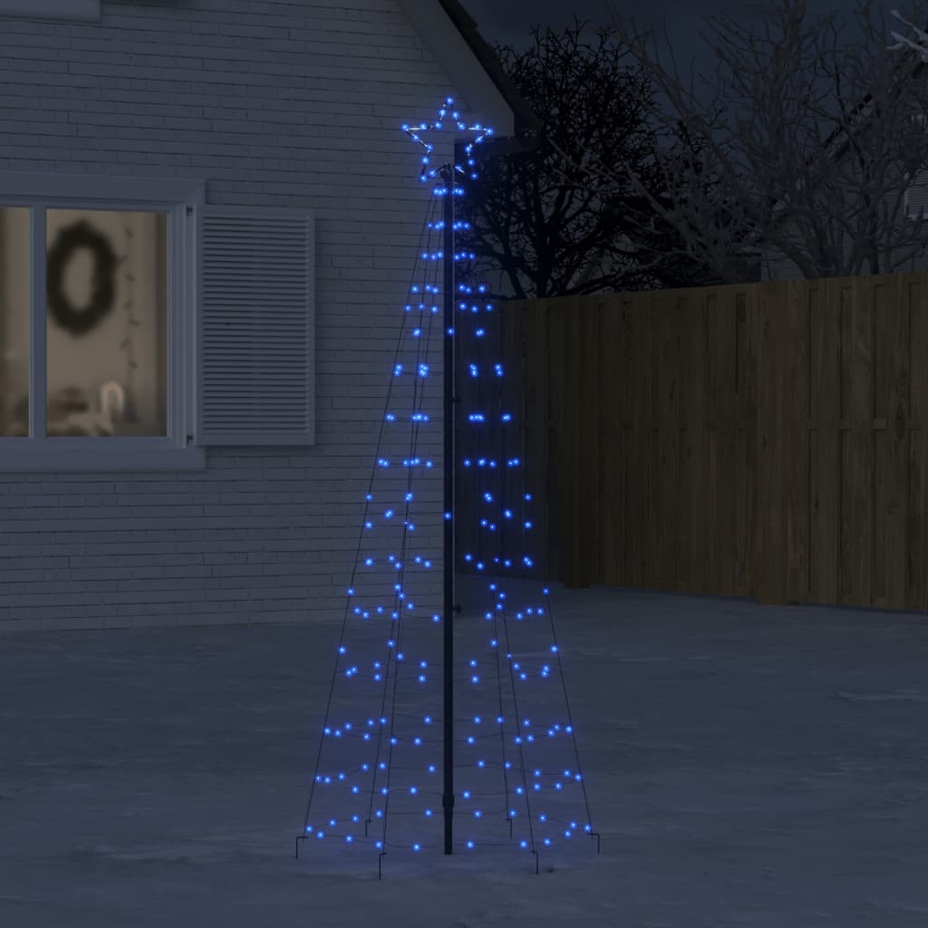 vidaXL kék karácsonyfa fénykúp tüskékkel 220 LED 180 cm