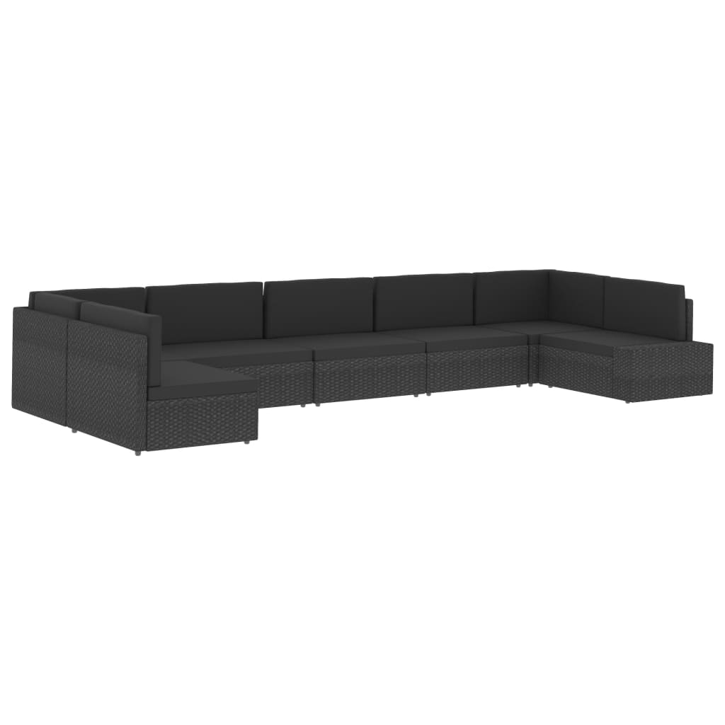 vidaXL 2 személyes barna elemes polyrattan kanapé